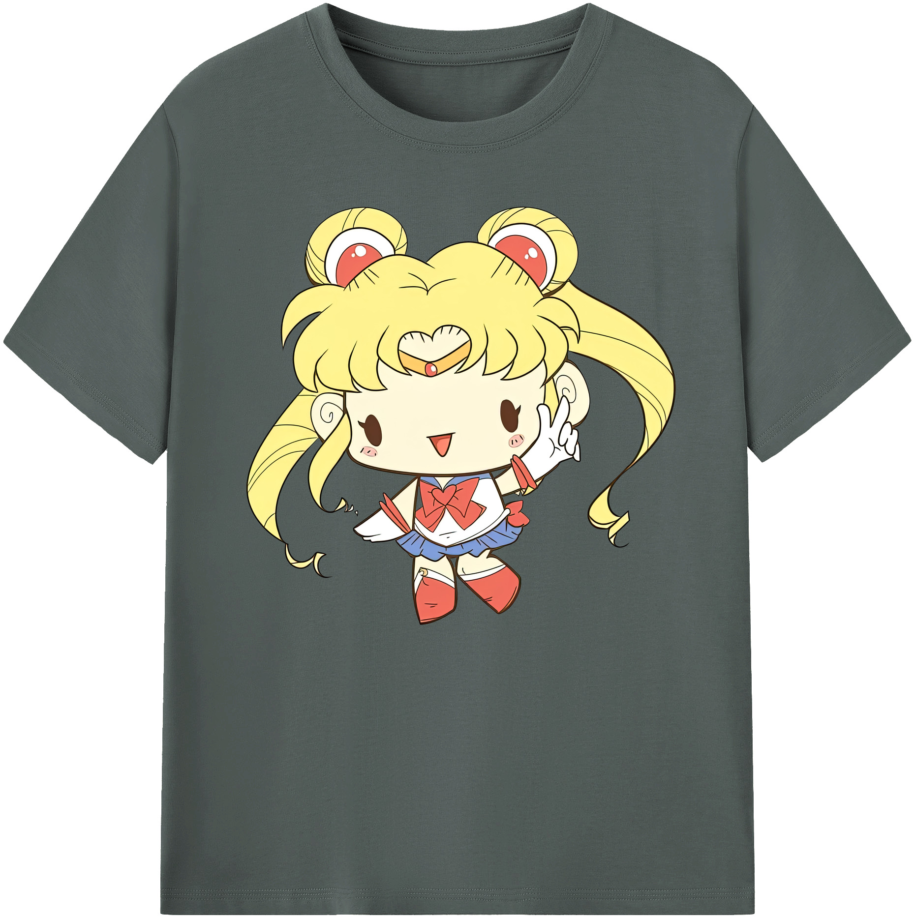 （画像用） 美少女戦士セーラームーン 月野 うさぎ つきの うさぎ Sailor Moon Tsukino Usagi 綿100％ メンズ半袖Tシャツ｜肌触りやわらか＆通気性